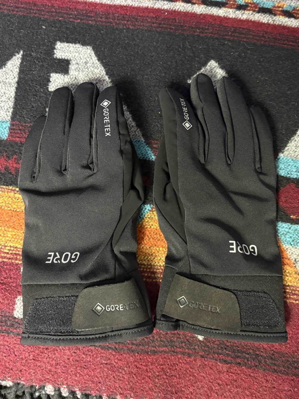 GORE-TEX Black Winter Gloves with Fleece Lining